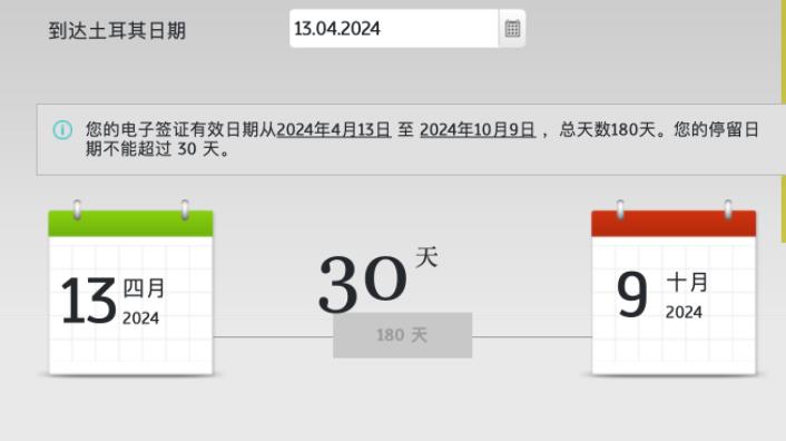 土耳其电子签证停留期